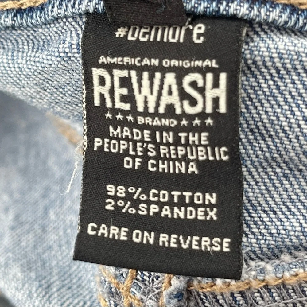 Rewash Super High Rise Raw Hem Jean Shorts Size 30 - Picture 5 of 8